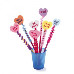 Craft Ideas Hearts on Conversation Heart Pencil Toppers Valentines Day Craft Photo 420