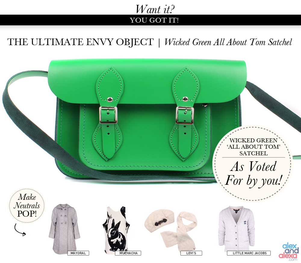 All about Tom Wicked Green School Satchel