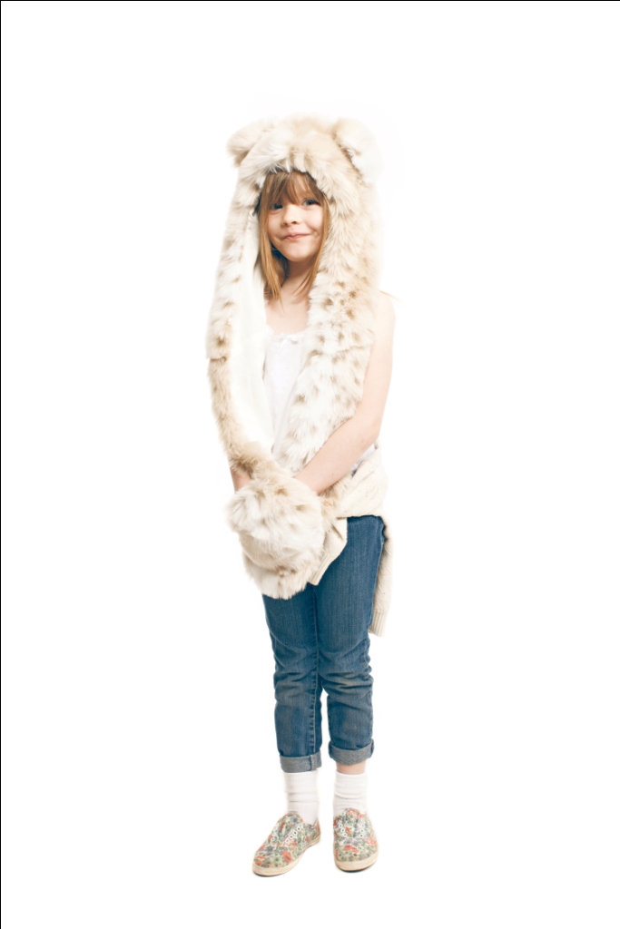 Spirit Hoods UK Kids snow leopard